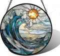 DASTOLL Stained Glass Window Hanging, and Mom 6.3 x6.3 in by DASTOLL