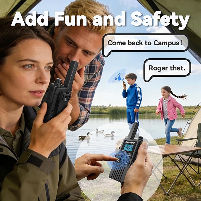 SAMCOM FWCN30A Group Walkie Talkies Long Range, Rechargeable 1250mAh Battery 22 - Image 5