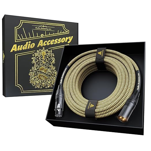 AA AUDIO ACCESSORY Gold Series Star Quad XLR Cables 20ft, Neutrik Connectors by AA