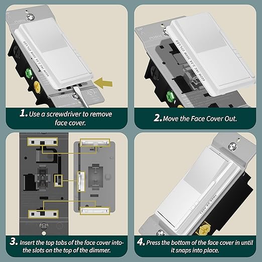 TOPGREENER Dimmer Light Switch, LED Slide Dimmer Switch, - Image 8