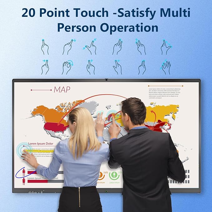 YIXZSWD Smart Board, 75 Inch Interactive Whiteboard 4K Touchscreen Built in - Image 9