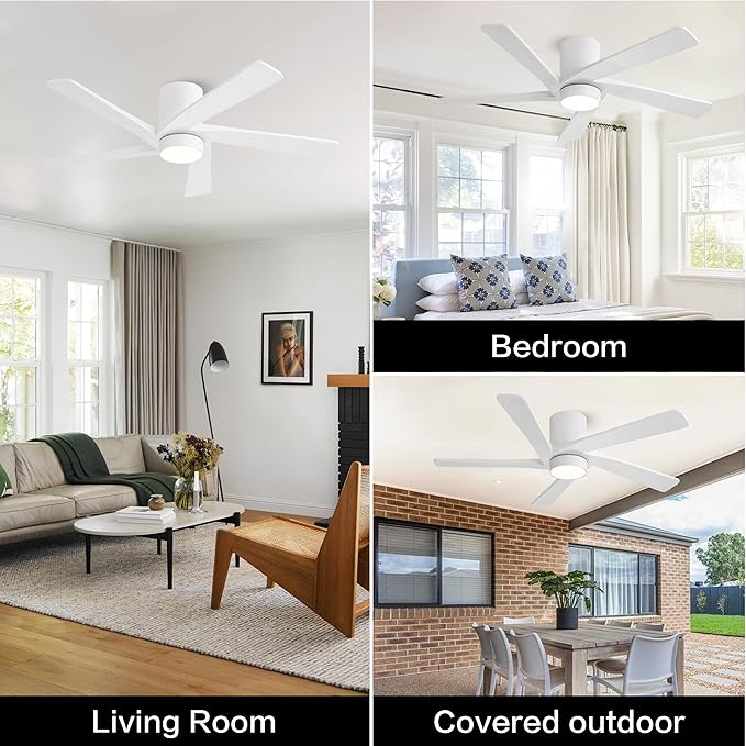 WINGBO 48 Inch Flush Mount DC Ceiling Fan - Image 8