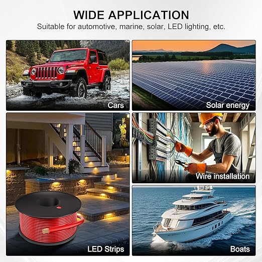 18 Gauge Electrical Wire 2 Pack Total 300ft-Black 150 ft and Red 150 ft Soft - Image 6