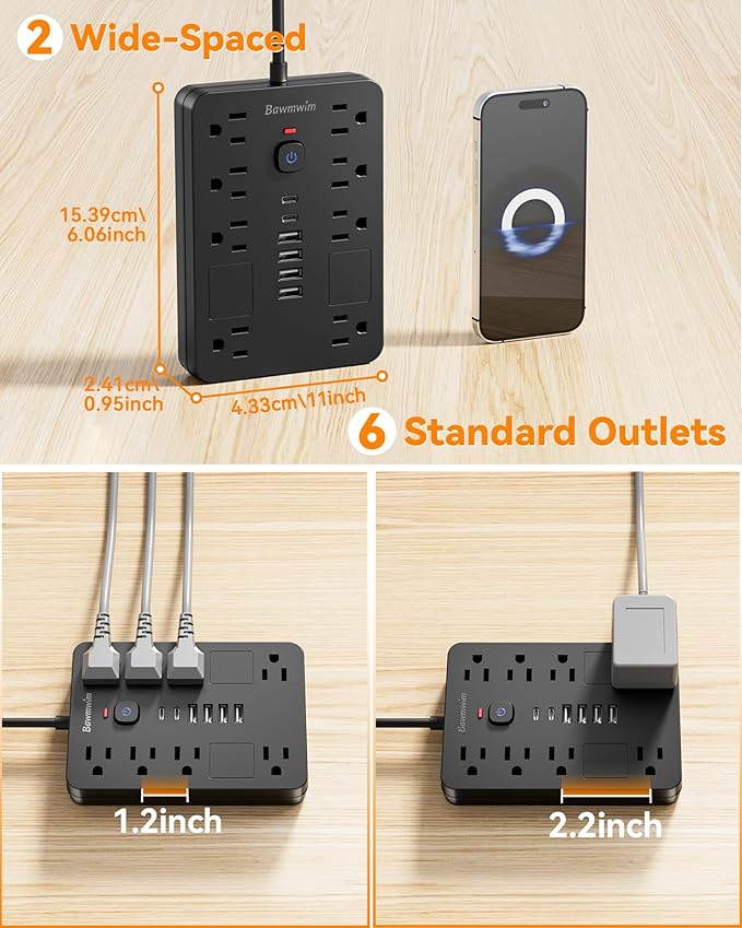 Bawmwim Surge Protector Power Strip - Image 4