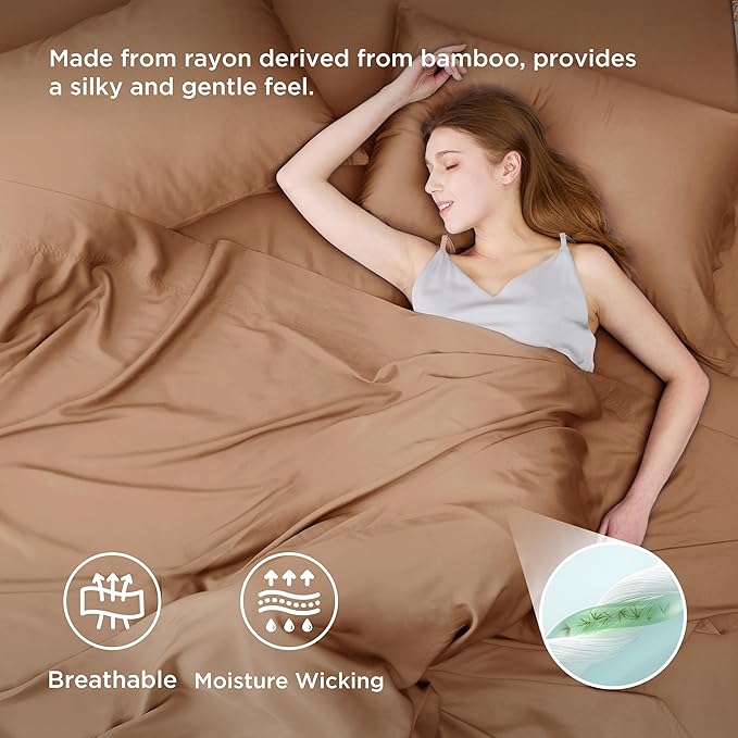 Bedsure King Size Sheets Set, Cooling Sheets - Image 3