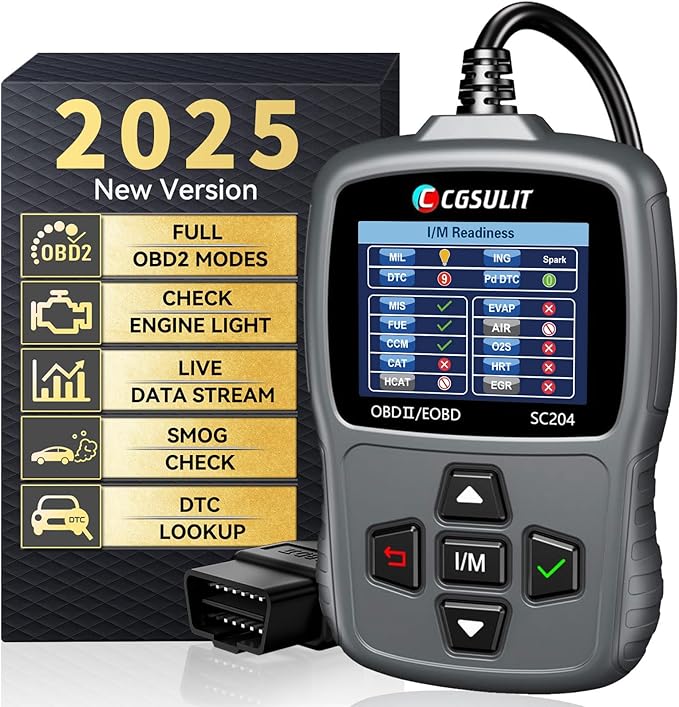 CGSULIT Scan Tool SC204 OBD2 Scanner, Check Engine Light Code Reader by CGSULIT