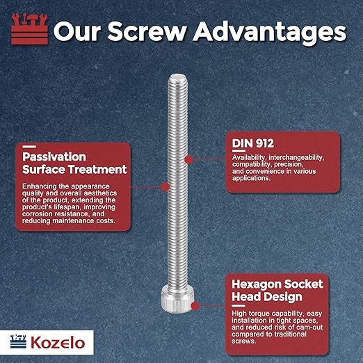 Kozelo 8pcs Socket Head Cap Screws - Image 3