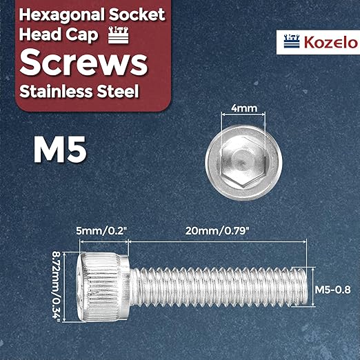 Kozelo 50pcs Socket Head Cap Screws - Image 2