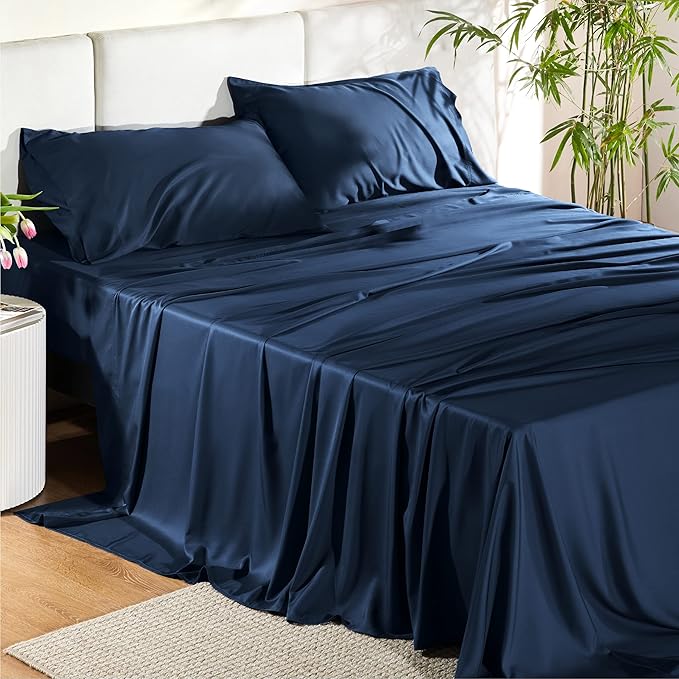 Bedsure Full Size Bed Sheets, Cooling Sheets, Rayon Derived from Bamboo by BEDSURE