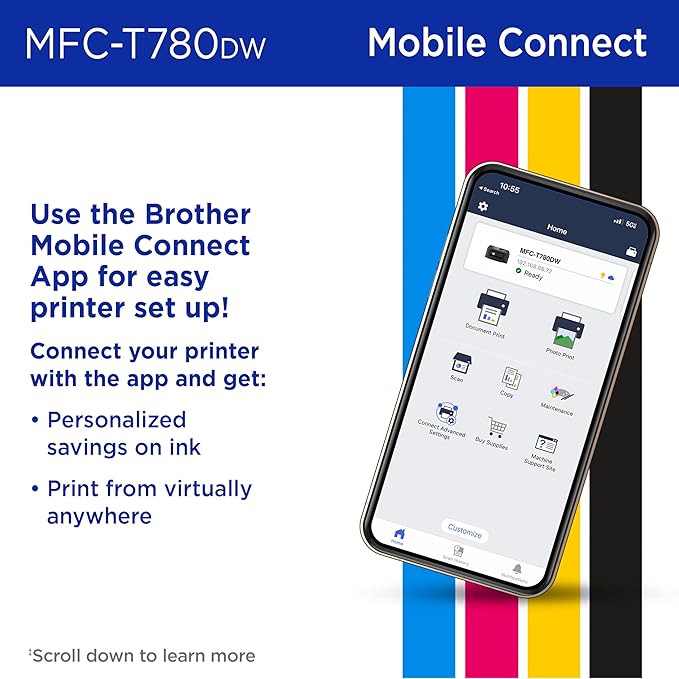 Brother INKvestment Tank 780 Wireless Color Inkjet All-in-One Printer - Image 6