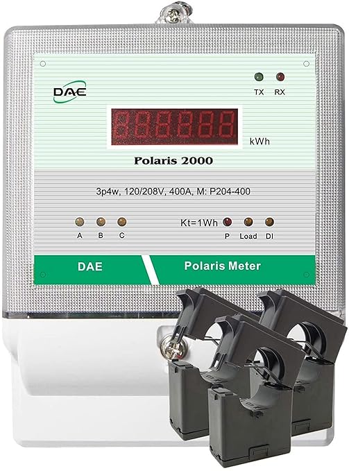 DAE P204-400 KIT, UL kWh Smart Submeter, 3 Phase, 3 Split Core CTs by DAEControls