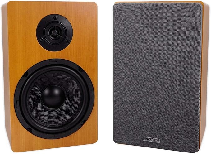 Rockville Pair ROCKSHELF 64C V2 Classic Wood 400W 6.5" Bookshelf Speakers/4 Ohm by Rockville