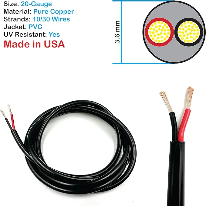 NATIONAL Wire & Cable – 20 AWG 2-Conductor Premium Copper Wire, 100 ft - Image 2
