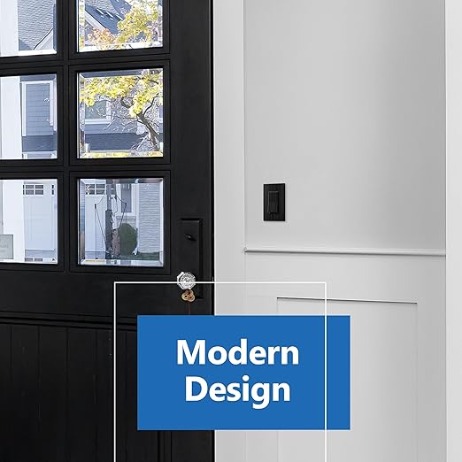 LIDER Brushed Black Minimalist Design Decorator Switch - Image 7