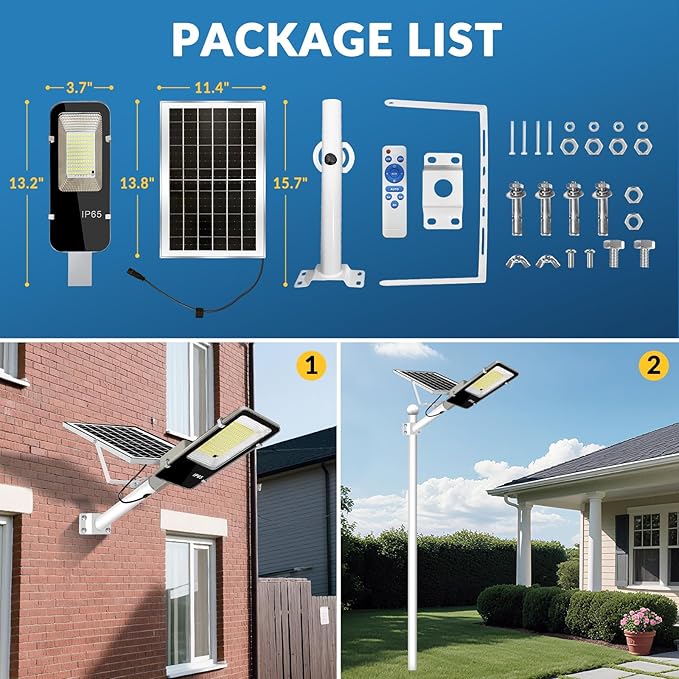 LYKENTOR Solar Lights Outdoor Waterproof IP65: 10000mAH Solar Street Light - Image 5