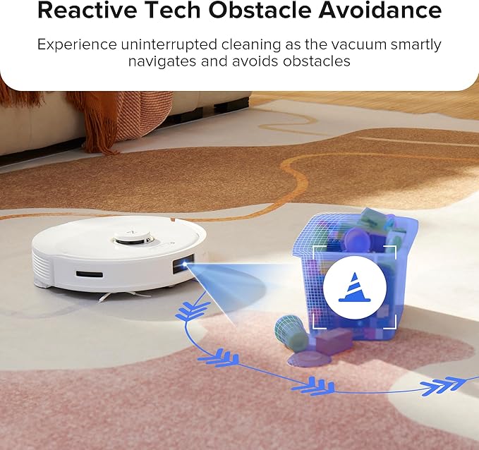 roborock Q8 Max Robot Vacuum and Mop Cleaner, DuoRoller Brush, 5500Pa Strong - Image 3