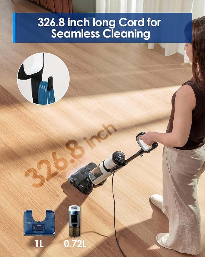 Tineco FLOOR ONE S6 Stretch Steam Corded Wet Dry Vacuum Steam Mop All-in-One - Image 5