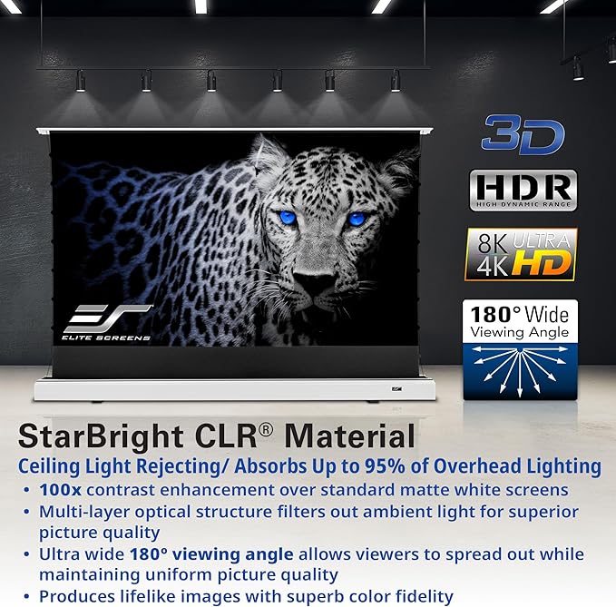 Elite Screens Kestrel Tab-Tension CLR, 101 inch 16:9, Ultra-Short Throw Ceiling - Image 3