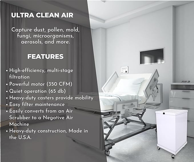 Extract-All Mobile ULPA Air Scrubber and Negative Air Filter Machine, - Image 4