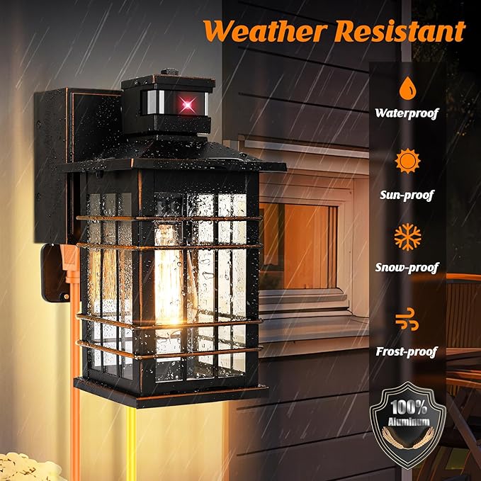 Motion Sensor Dusk Dawn Outdoor Wall Light Fixture - Image 5