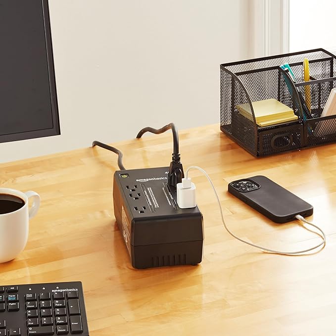 Amazon Basics UPS Battery Backup & Surge Protector 400VA/255W, 6 Outlets - Image 7