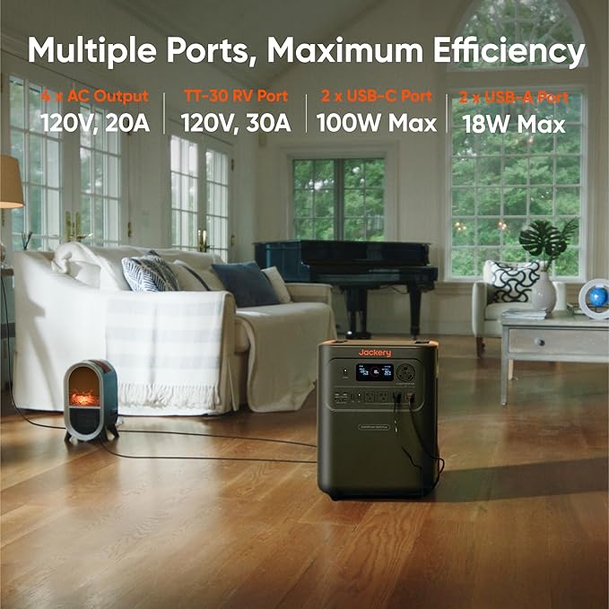 Jackery HomePower 3600 Plus Portable Power Station and Extra Battery - Image 7