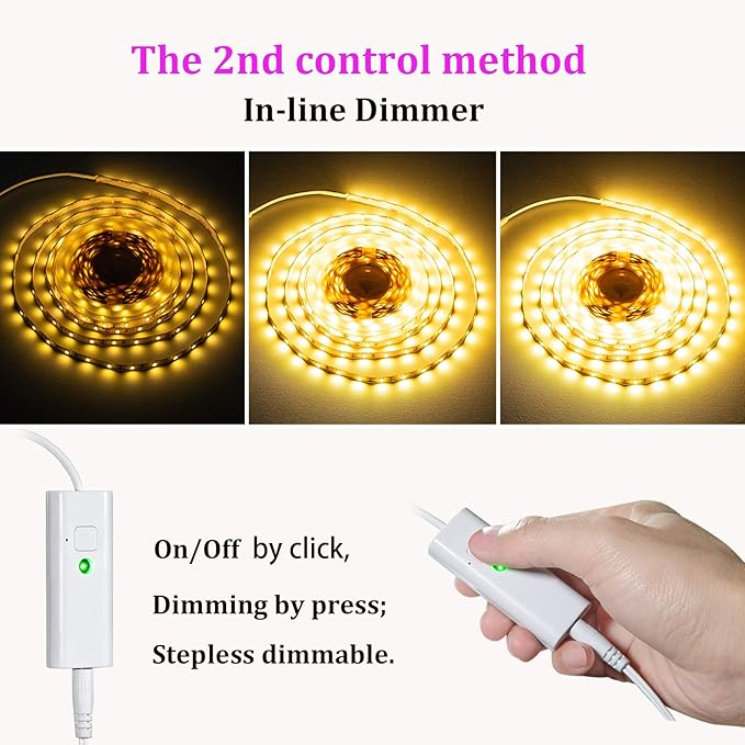 WOBANE Warm White LED Strip, Dimmable LED Light Strips - Image 3