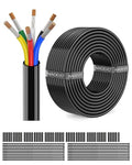 NAOEVO 16 Gauge Wire 6 Conductor Electrical Wire, 16 AWG Stranded PVC Cord by NAOEVO