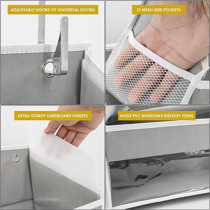 HOMELUX THEORY UPGRADED 6 Tiers Over The Door Organizer Hanging - Image 8