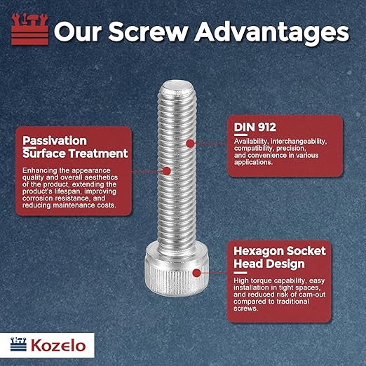 Kozelo 15pcs Socket Head Cap Screws - Image 3