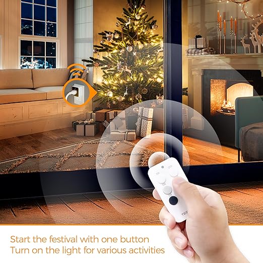 Remote Control Outlet, TESSAN 3 Pack Wireless Remote Light Switch, On Off - Image 2