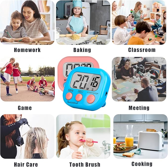 ZILLEEN Classroom Timer for Kids Teachers 6 Pack Digital Timers - Image 6