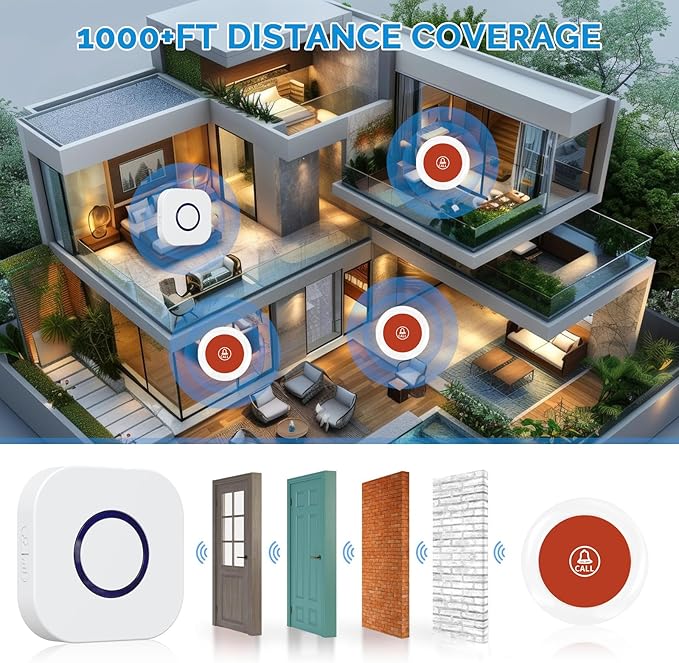 Caregiver Pager Wireless Emergency Button - Image 2