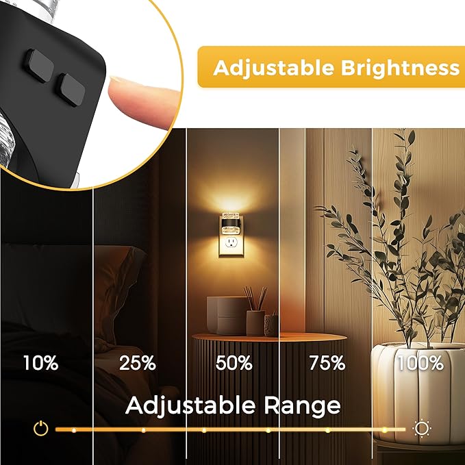 L LOHAS LED Night Light, 2 Pack 3000K Bubble Night Lights Plug into Wall - Image 7