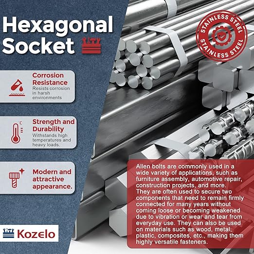 Kozelo 50pcs Socket Head Cap Screws - Image 4