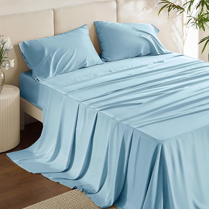Bedsure Full Size Bed Sheets, Cooling Sheets, Rayon Derived from Bamboo by BEDSURE