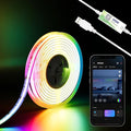 MIWISE 5V USB COB LED Strip Lights, RGB Smart IC LED Strip by MIWISE