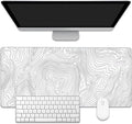 EOBKLAX Mouse Pad, Topographic Line Desk Mat by EOBKLAX