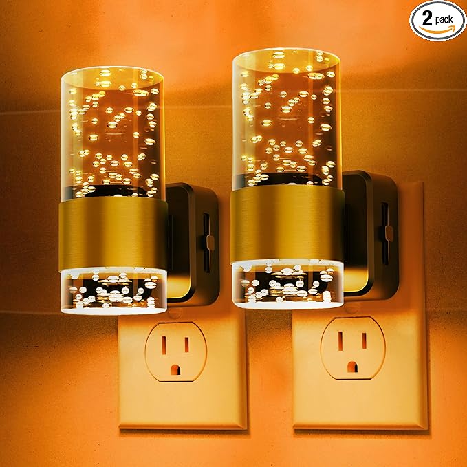 Night lights plug into wall, Amber Night Light by LLOHASLED