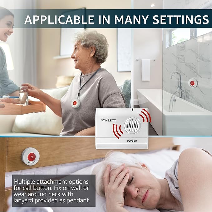 SYNLETT Call Button for Elderly and Caregiver Pager Portable SOS Alert System - Image 5