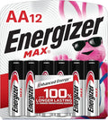 Energizer MAX AA Batteries, 12 Pack, Double A Alkaline Batteries by Energizer