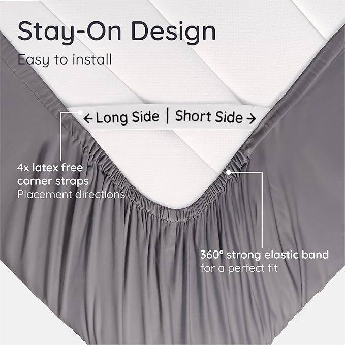 Bambaw 100% Viscose Derived from Bamboo Fitted Sheet Only, Soft Fitted Sheet - Image 5