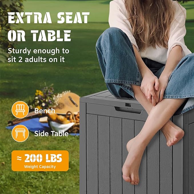 NUNU LAB 31 Gallon Outdoor Storage Box Waterproof, Outside Package Delivery - Image 4