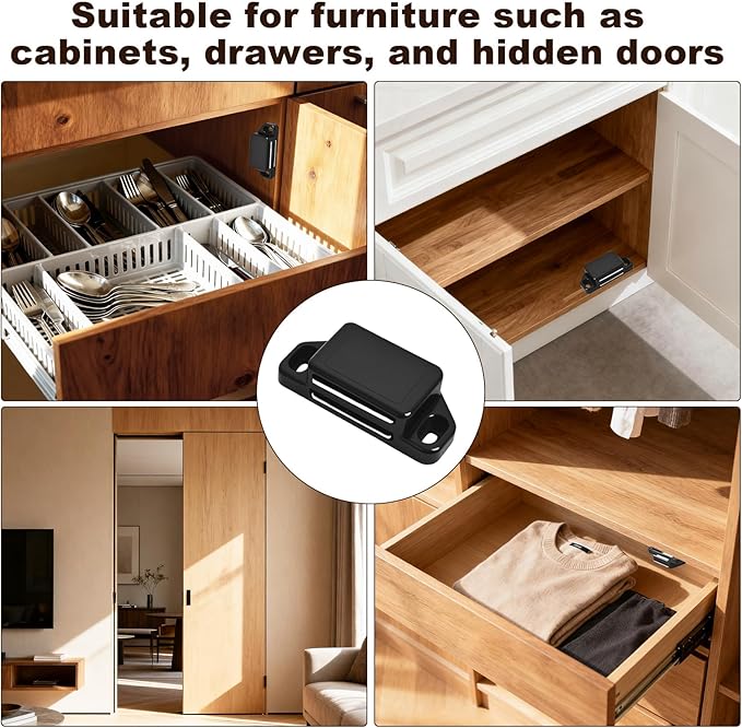 8 Pack Magnetic Push Latch, Heavy Duty Magnetic Touch Latch, - Image 6