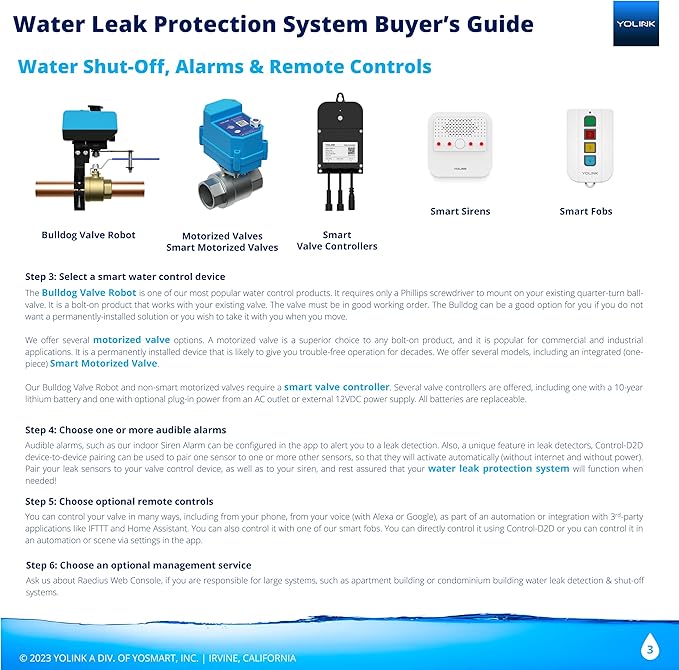 YoLink Water Leak Detection Starter Kit, w/SpeakerHub Audio/Talking Hub & Water - Image 6