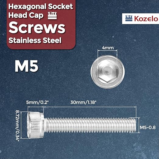 Kozelo 50pcs Socket Head Cap Screws - Image 2