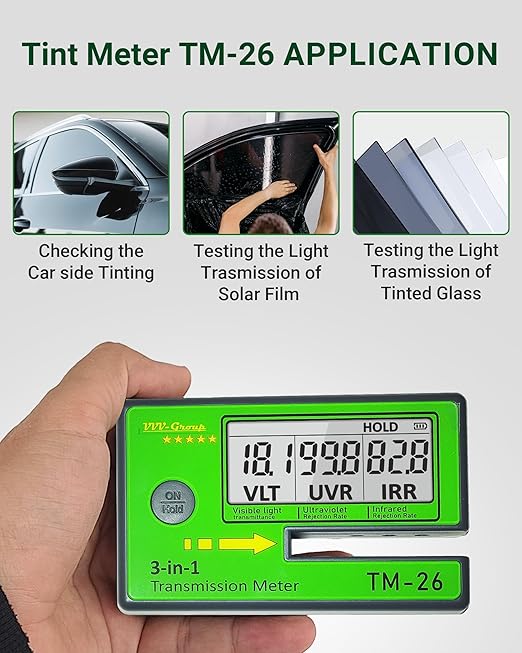 Digital Car Window Tint Meter TM-26 / Side Window Tint, Sun Control Film - Image 5