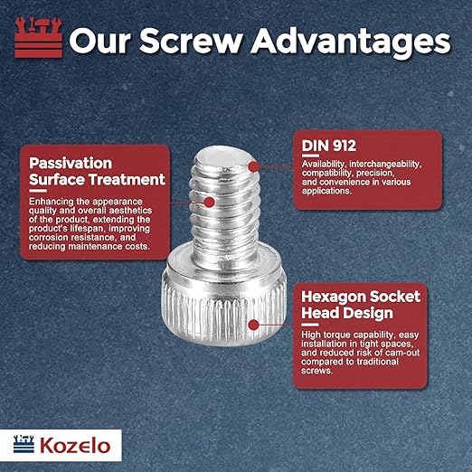 Kozelo 100pcs Socket Head Cap Screws - Image 3