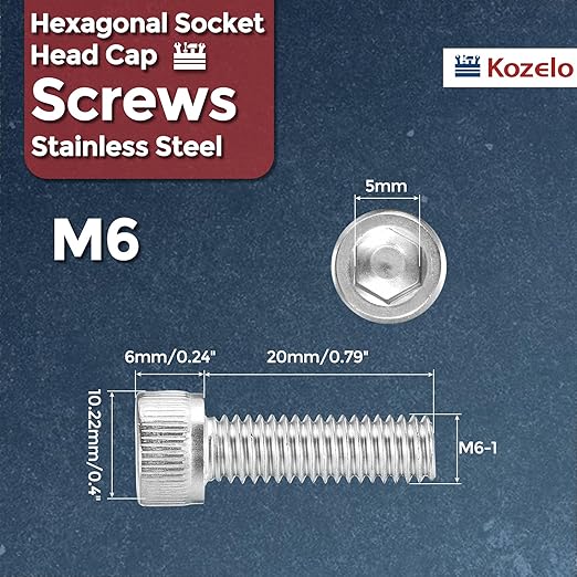 Kozelo 20pcs Socket Head Cap Screws - Image 2
