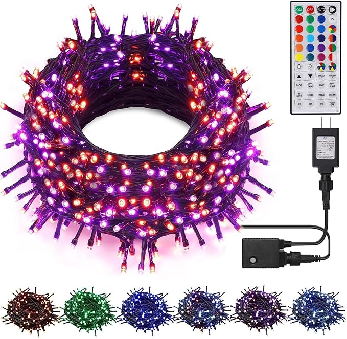 HOME LIGHTING 66ft Christmas Decorative Mini Lights, 200 LED RGB Changing 8 - Image 8